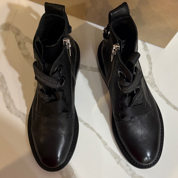 Zadig & Voltaire Black Leather Moto Boots - Picture 11 of 16